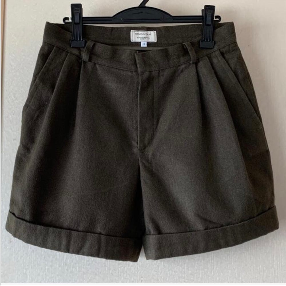 Maison Kitsuné High Waisted Above the Knee Shorts